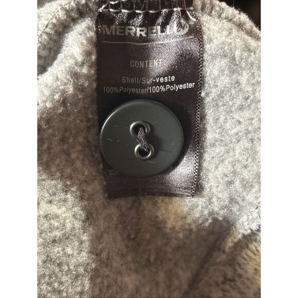 Merrel Women’s Grey Cream Medium Button Up Jacket shacket Size M - Picture 12 of 12